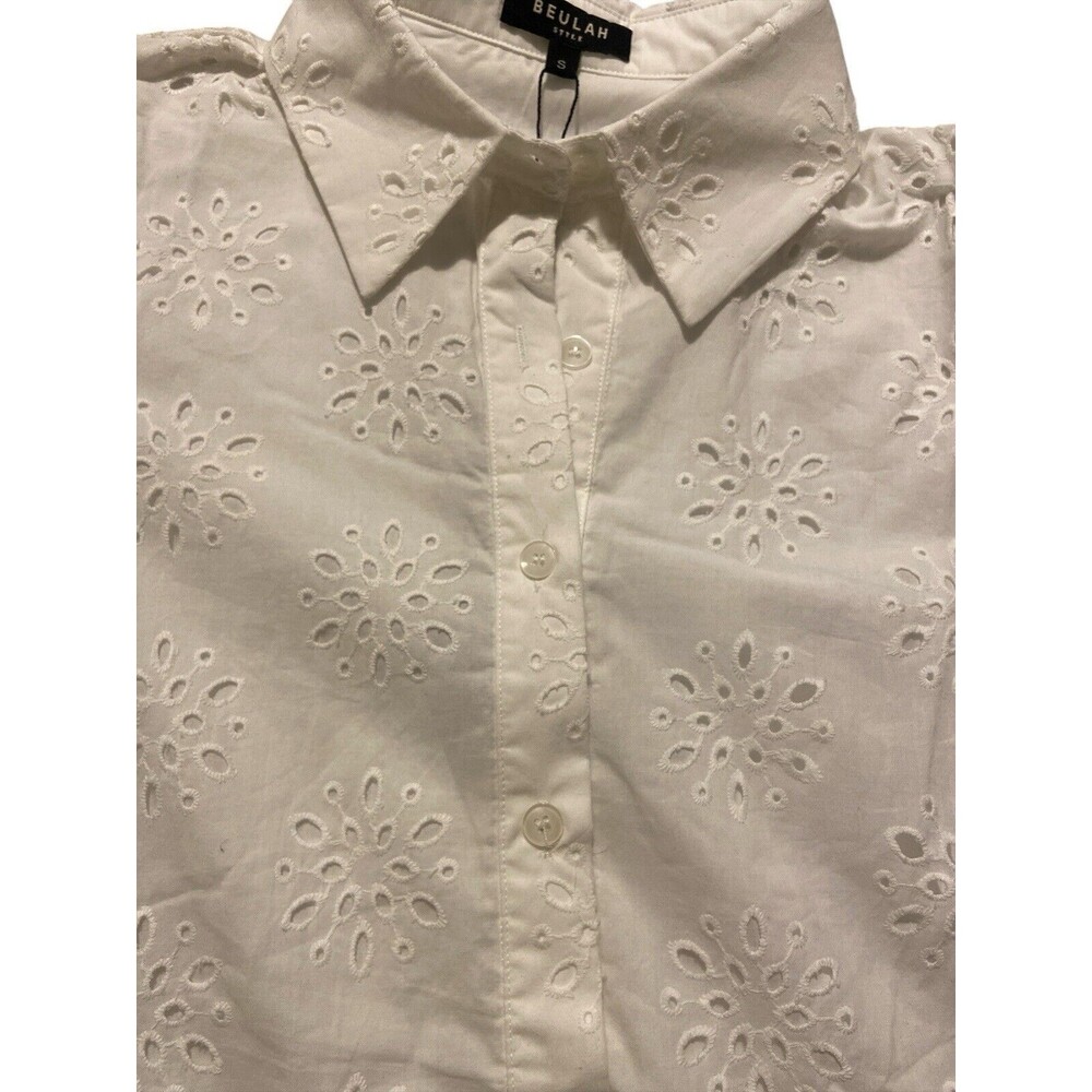 Anthropologie Beulah Women’s White Embroidered Dress sz Small long sleeve - Picture 10 of 15